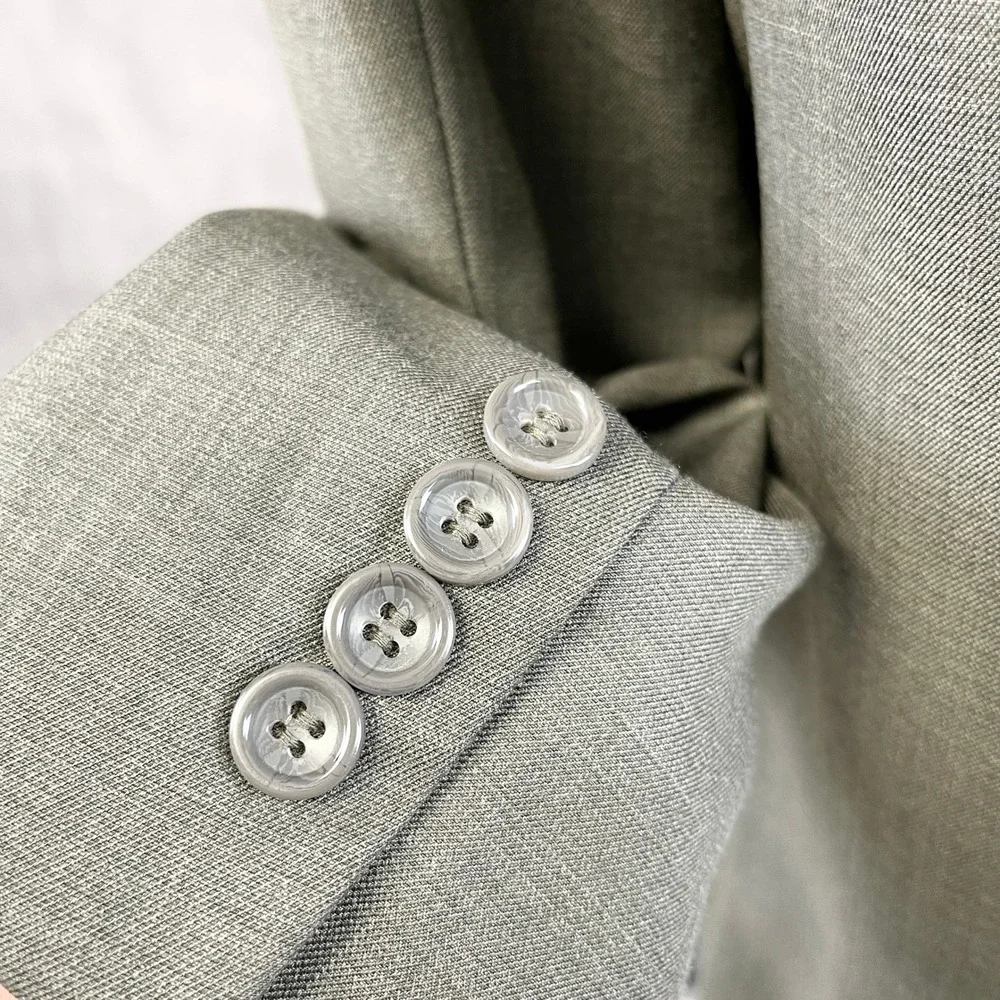Caravelli Collezione Mens Blazer 42S Gray Two Button‎ Sport Coat Heritage Office